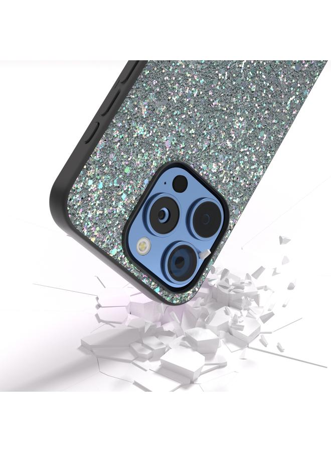 S-TOP Case For iPhone 16 Pro Black Frame Colorful Glitter Phone Case - Image 4