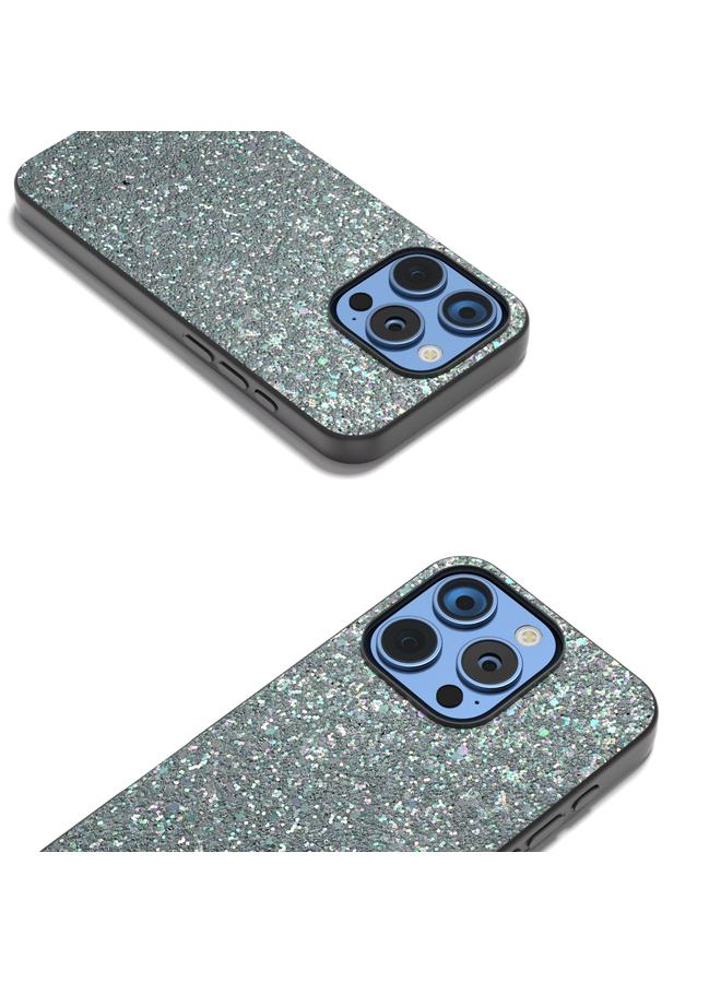 S-TOP Case For iPhone 16 Pro Black Frame Colorful Glitter Phone Case - Image 3