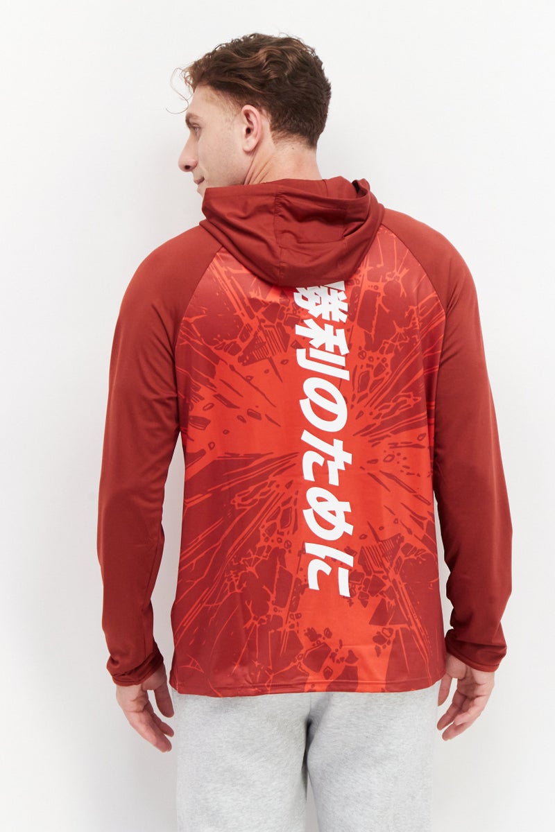 DIFUZED Marvel x Difuzed Men Hooded Graphic Print Long Sleeves Sweatshirt, Red - Image 2