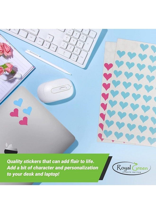 Royal Green - ملصقات قلوب صغيرة للديكور مقاس 1.2 بوصة، ملصقات قلوب ملونة للحرف اليدوية ومستلزمات الحفلات وسجلات القصاصات، عبوة من 1050 قطعة (أحمر) - Image 1