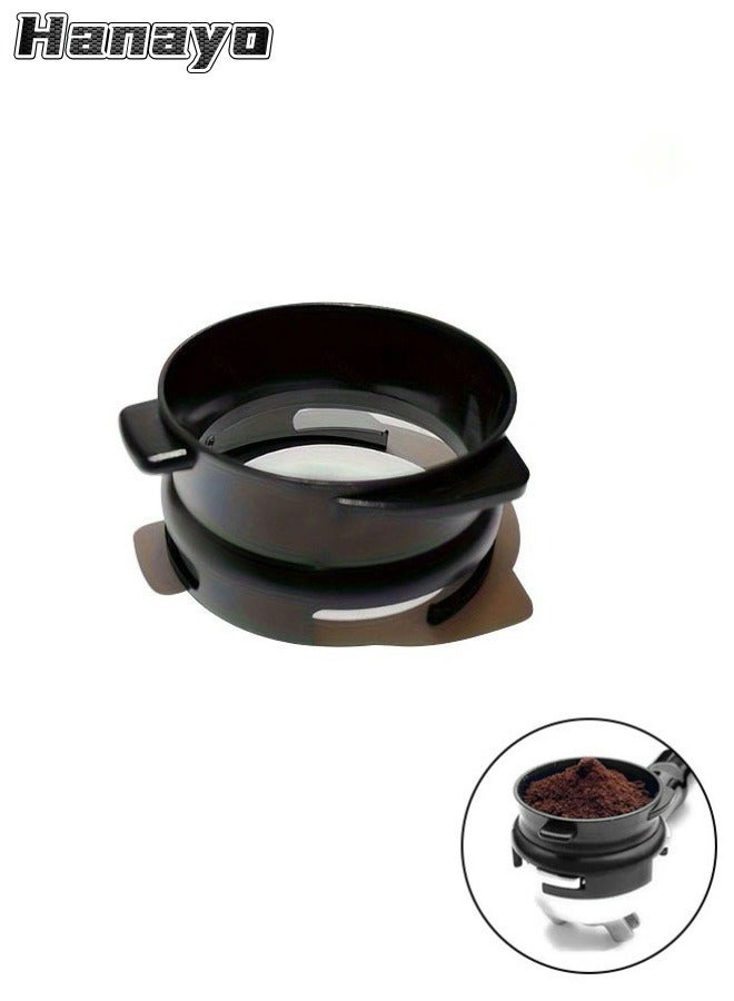 Hanayo Coffee Funnel Ring Stand 54mm Hands-Free Espresso Accessories Coffee Dosing Funnel for Barista(Black)  - Image 1