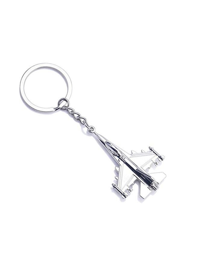 NIBEMINENT Aircraft Keychain Silver - Image 1