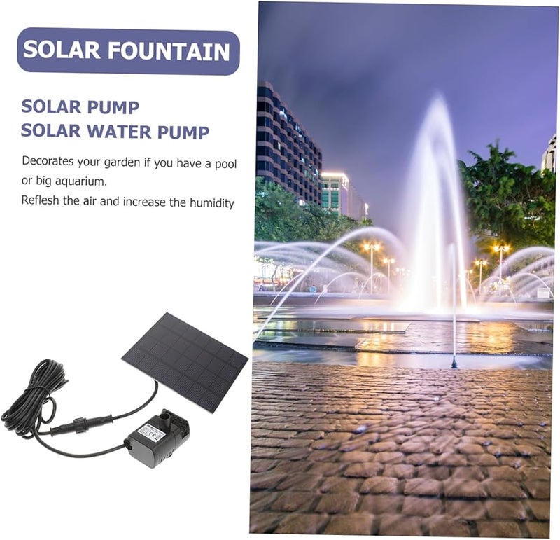 هياليفتي مضخة ماء تعمل بالطاقة الشمسية مغمورة نافورة بلاستيكية سوداء لحديقة بركة حمام الطيور - Image 4