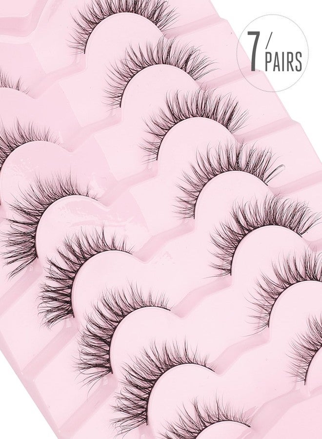 Onlyall Lashes Mink False Eyelashes Natural Wispy Lashes Soft Faux Mink Lashes Fluffy False Lashes DK77 - Image 3