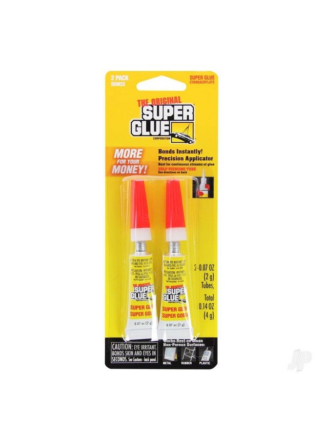 Super Glue - Sgm22-12 Original Super Glue Bonds Metal, Aluminum, Rubber, Most Plastics, Ceramics, China, Wood, Pottery, Jewelry (2 Pack) - Image 1