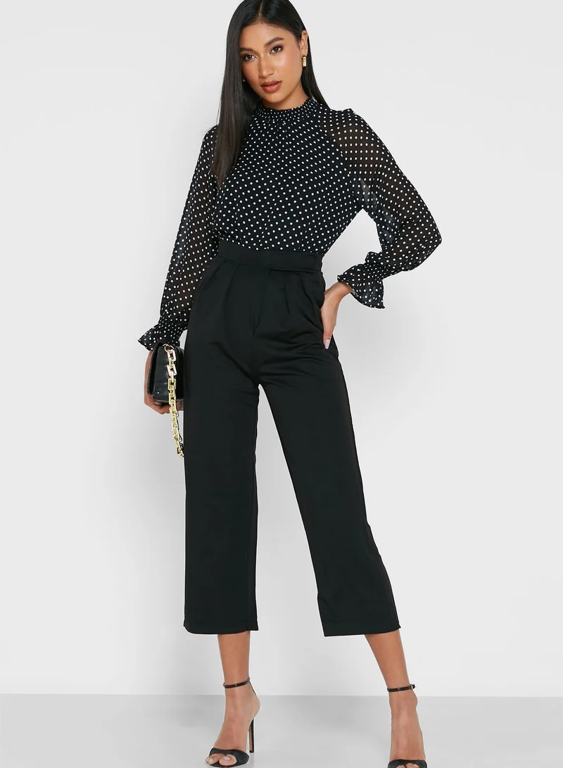 ELLA Polka Dot Sheer Blouse