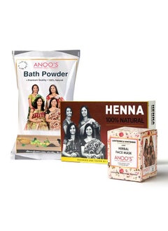 Henna 100G L & W Mask 40G Bath Powder 180G Combo