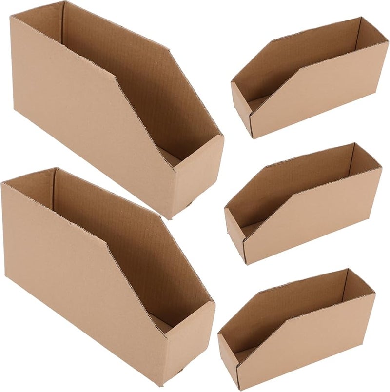 5 Pack Corrugated Cardboard Storage Boxes 12x10x8 Inches for Moving Home Office - Image 1
