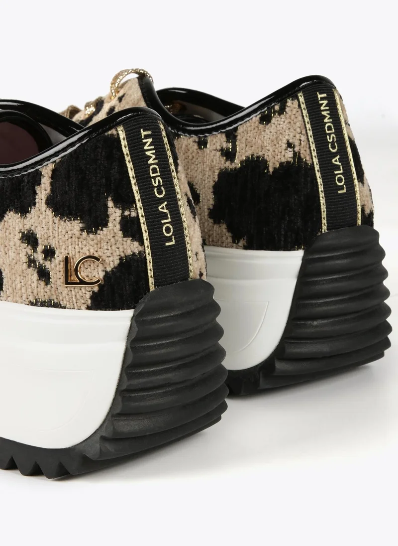 Lola Casademunt Animal print fabric sneakers