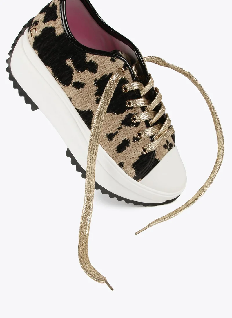 Lola Casademunt Animal print fabric sneakers