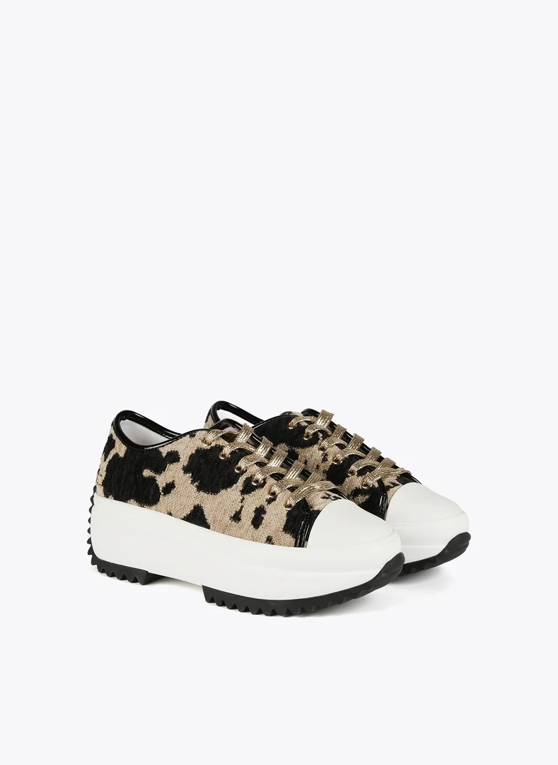 Lola Casademunt Animal print fabric sneakers