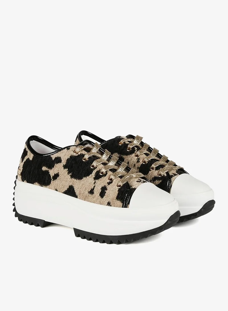 Lola Casademunt Animal print fabric sneakers