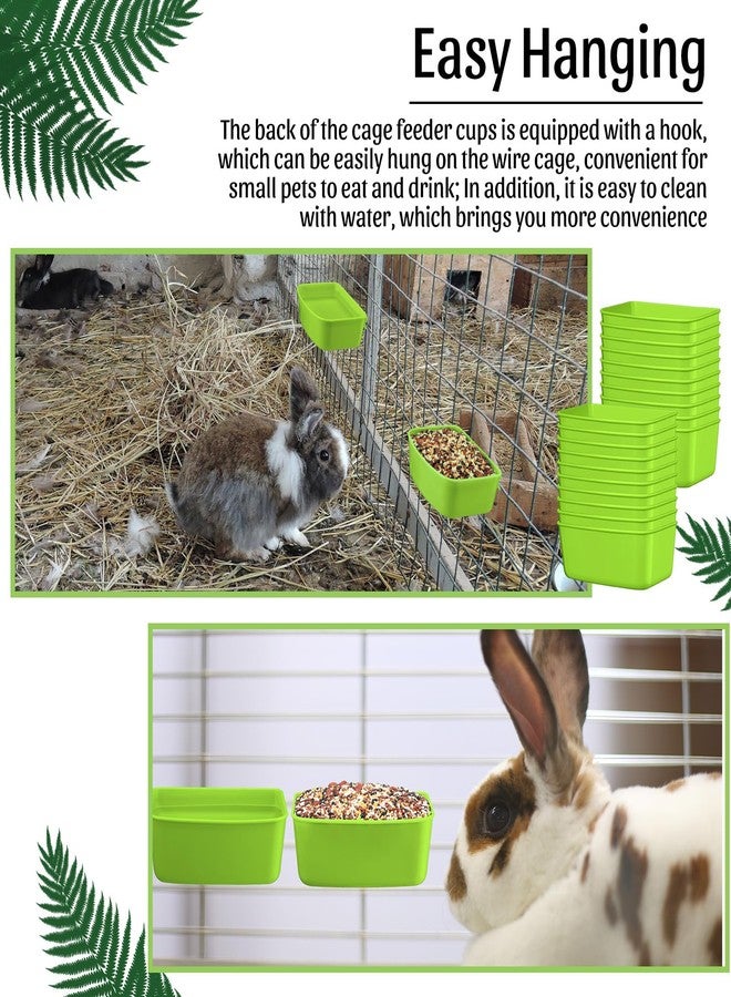 Zhehao 20 Pieces Cage Cups Chicken Feeder Waterer Cups 16 oz Hanging Bird Cage Feeder Plastic Bunny Water Bowl for PET Parrot Pigeon Rooster Gamefowl Poultry (Light Green) - Image 5