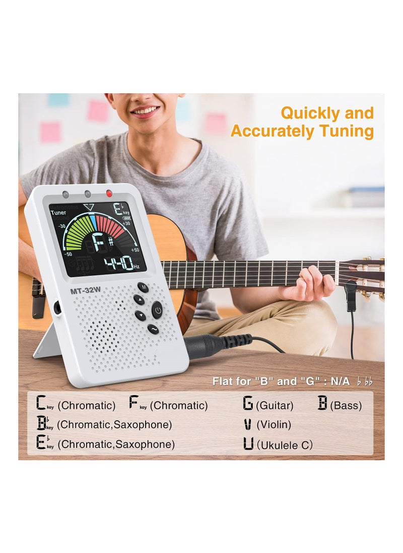 Generic - Rechargeable 3 In 1 Guitar Metronome Tuner for Guitar, Bass, Violin, Ukulele Chromatic Multifunction Tuner - Image 1