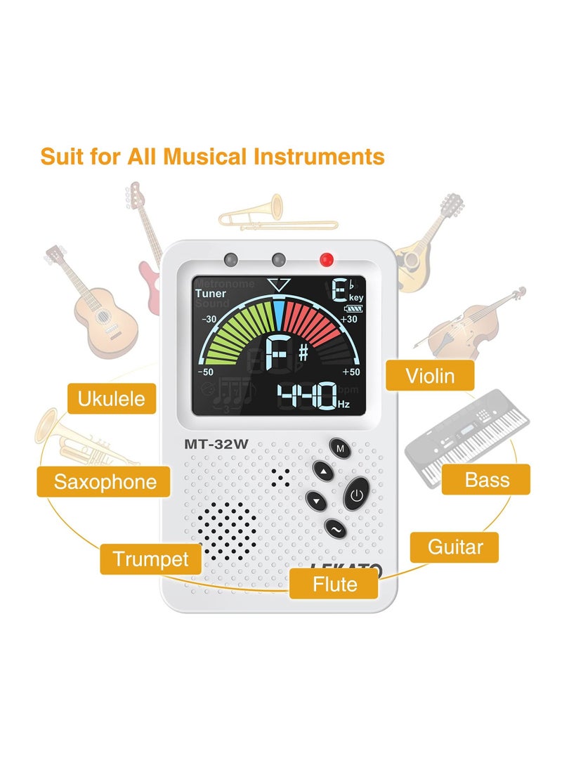 Generic - Rechargeable 3 In 1 Guitar Metronome Tuner for Guitar, Bass, Violin, Ukulele Chromatic Multifunction Tuner - Image 1