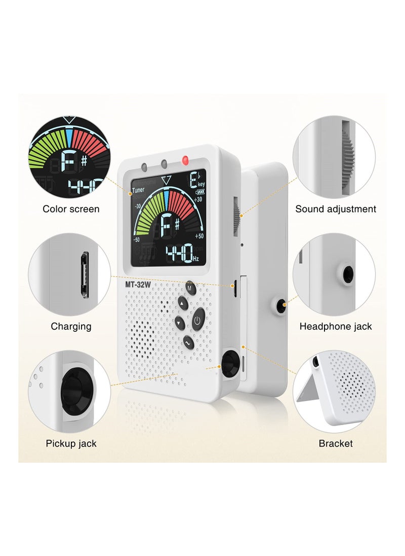 Generic - Rechargeable 3 In 1 Guitar Metronome Tuner for Guitar, Bass, Violin, Ukulele Chromatic Multifunction Tuner - Image 1