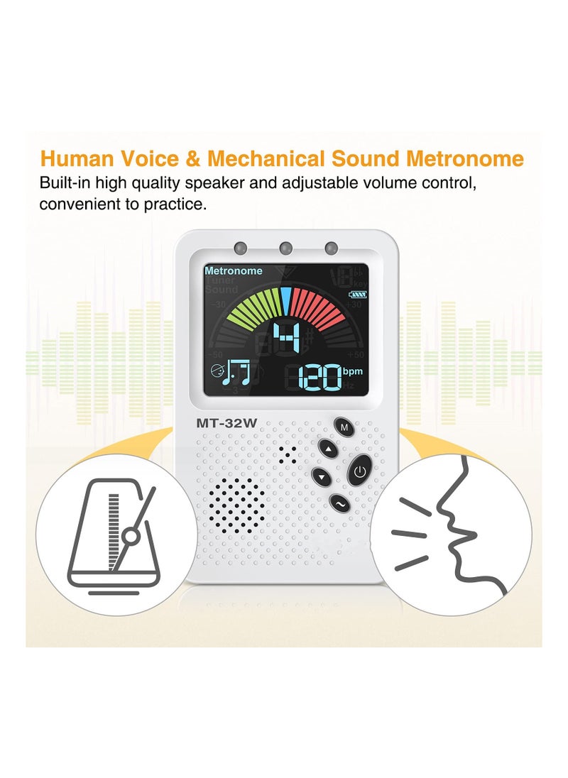 Generic - Rechargeable 3 In 1 Guitar Metronome Tuner for Guitar, Bass, Violin, Ukulele Chromatic Multifunction Tuner - Image 1