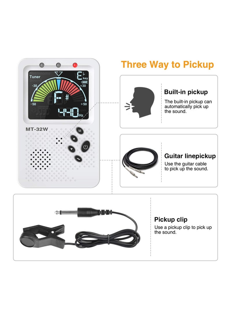 Generic - Rechargeable 3 In 1 Guitar Metronome Tuner for Guitar, Bass, Violin, Ukulele Chromatic Multifunction Tuner - Image 1