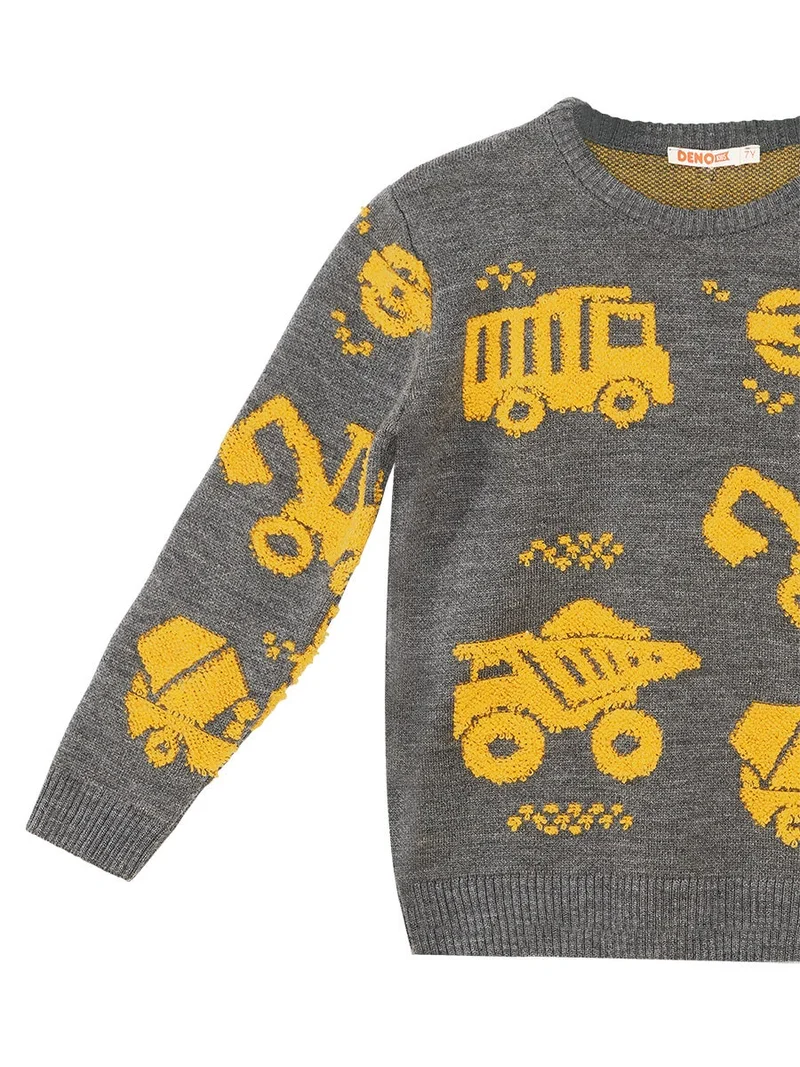 MSHB&G Construction Tools Boy Anthracite Knit Jumper