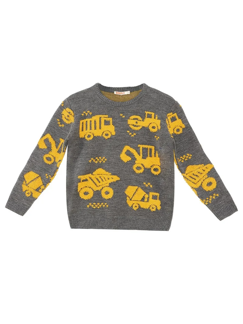 MSHB&G Construction Tools Boy Anthracite Knit Jumper