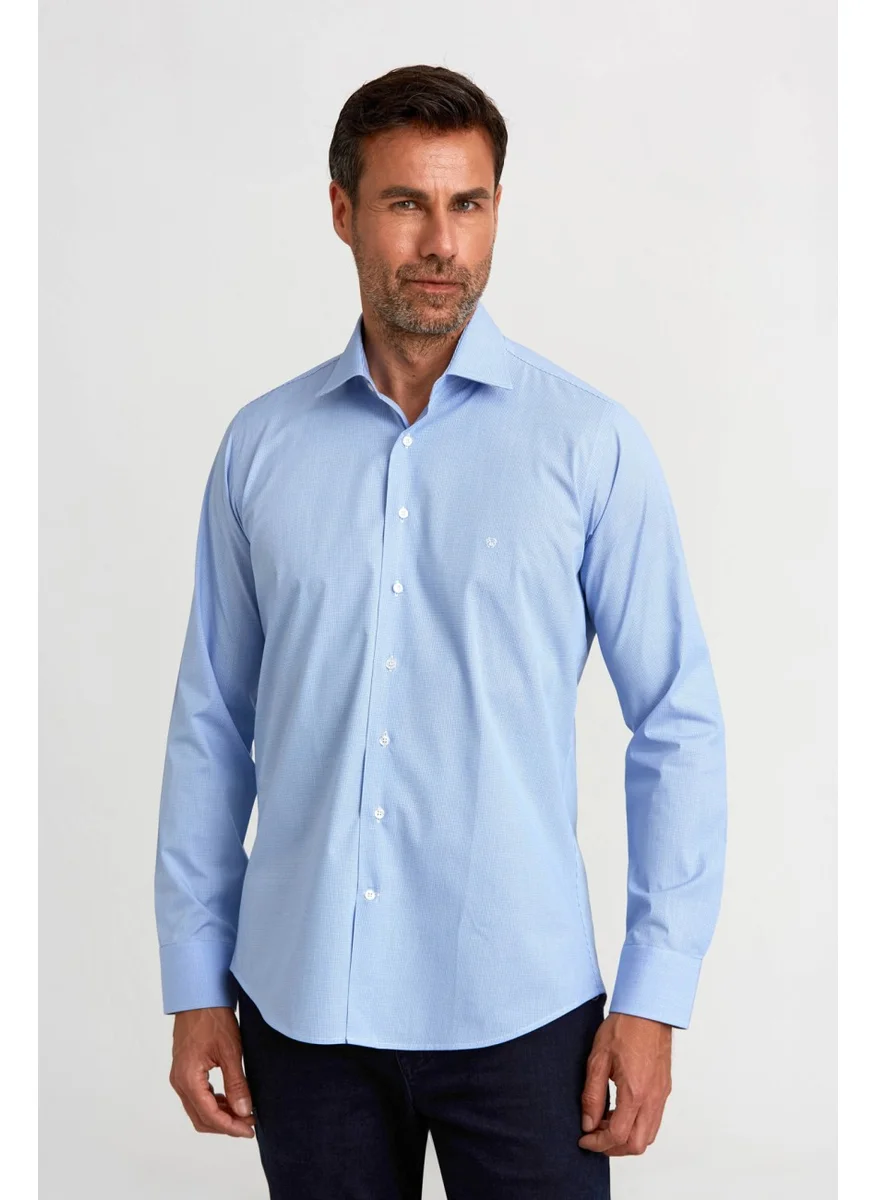 Bisse Men's Regular Fit Classic Shirt Blue GM23K232031_D35