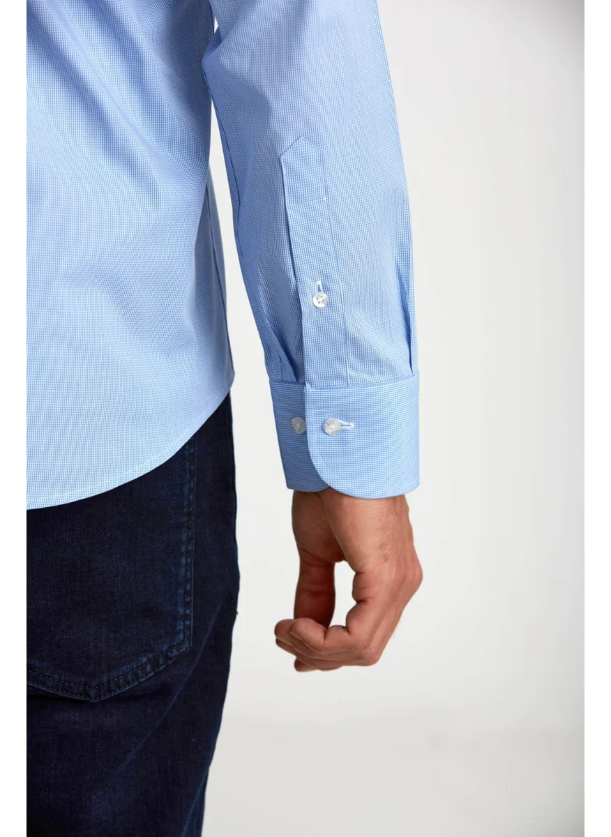 Bisse Men's Regular Fit Classic Shirt Blue GM23K232031_D35