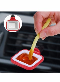 KASTWAVE Dip Clip, In-Car Sauce Cup Holder Set for Vents of Vehicle, for Ketchup and Dipping Sauces (2 Pack, Red)  - Image 5