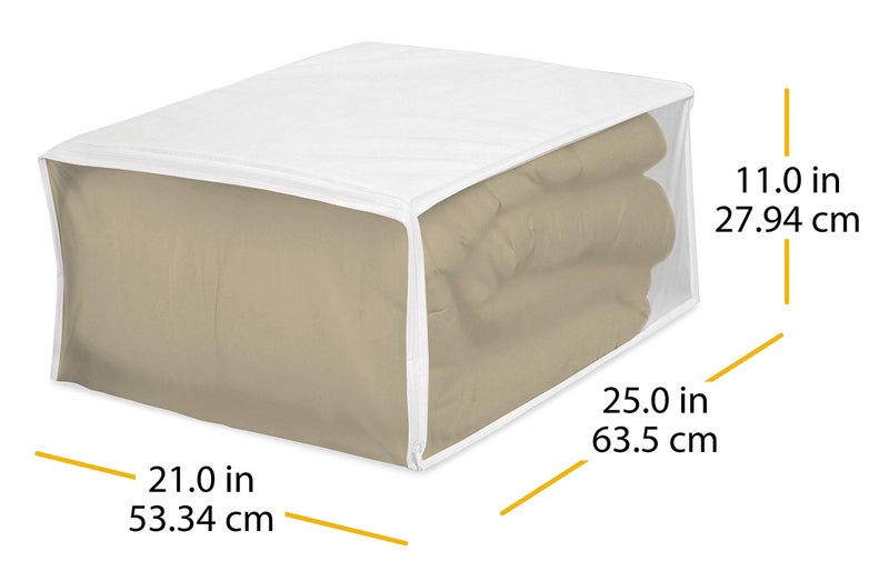 Whitmor 5003-09 Zippered Blanket Bag, White - Image 3