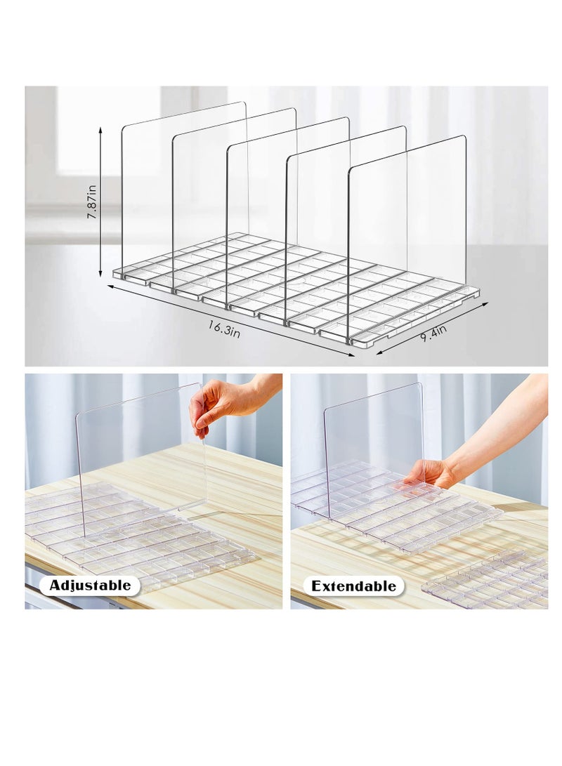 Purse Organizer for Closet, 2 Pcs Clear Plastic Purse Handbag Organizer, Adjustable Detachable Handbag Storage Organizer for Dressers, for Tote, Grocery, Gift bags, Handbag and Purse - Image 2
