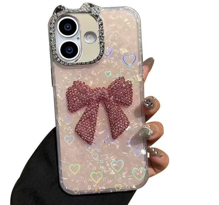 mobistyle Glitter Cover Case for iPhone 17 6.1-Inch Compatible with Mag-Safe, Shiny Cute Bling Sparkle for Women and Girls Phone Cover iPhone 17 (Blue) - Image 1