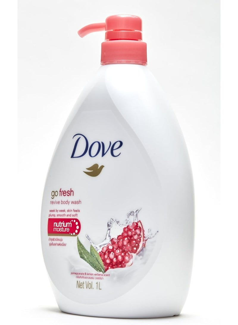 دوف غسول الجسم Dove Go Fresh Revive – برائحة الرمان والليمون فيربينا، 1 لتر - Image 5
