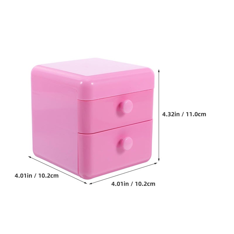 Pink Jewelry Organizer Box With Lid For Rings Necklaces Small Storage - Image 3