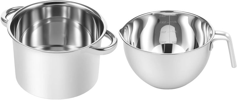 predolo Double Boiler Pot Set Mixing Bowl Temperature Resistant Melting Chocolate - Image 5