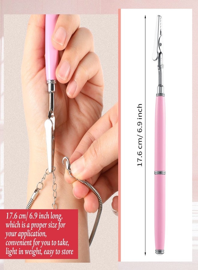 Yexiya Bracelet Helper Tool Bracelet Tool Jewelry Helper Hand Bracelet Assistance Tool Gifts for Women Fastening and Hooking Equipment for Watch Clasps in Gift Box 6.9 Inch (Pink) - Image 5
