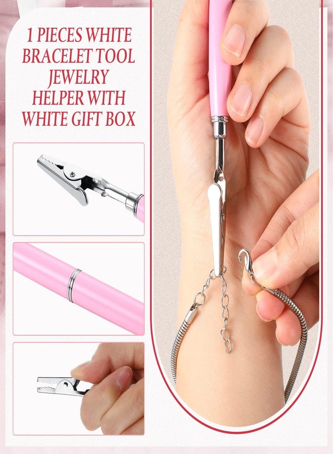 Yexiya Bracelet Helper Tool Bracelet Tool Jewelry Helper Hand Bracelet Assistance Tool Gifts for Women Fastening and Hooking Equipment for Watch Clasps in Gift Box 6.9 Inch (Pink) - Image 3