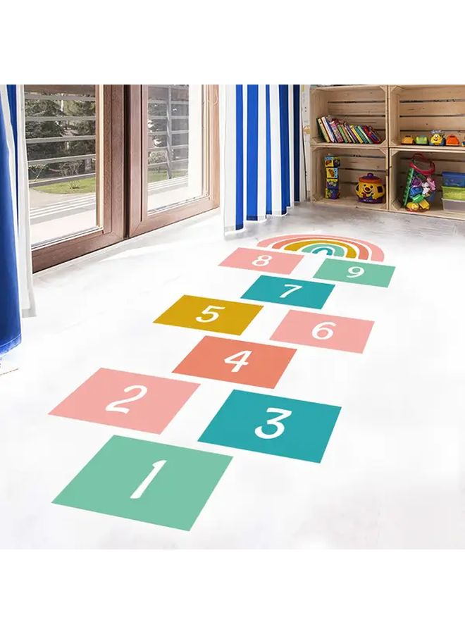 Colorful Number Floor Stickers For Jumping Games Adhesive Educational Playroom Decor - Image 3