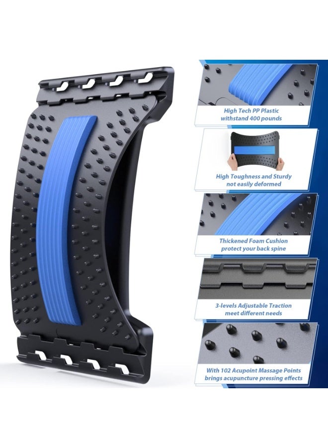 UBEdge Adjustable Lumbar Back Stretcher – Multi-Level Spine Decompression Device for Lower Back Pain Relief with Magnetic Support Points - Image 4