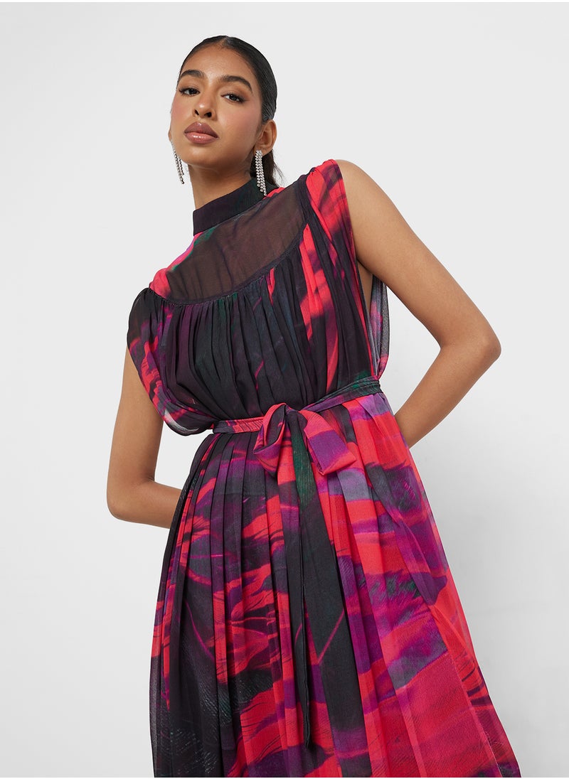 Virgos Lounge Printed High Neck Dress  - Image 3