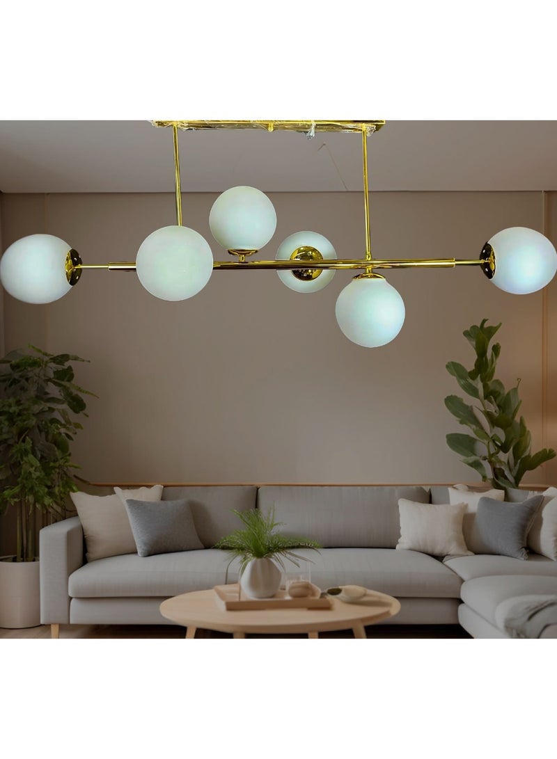 نجف مودرن معدن 6 لمبة علي شكل شجرة