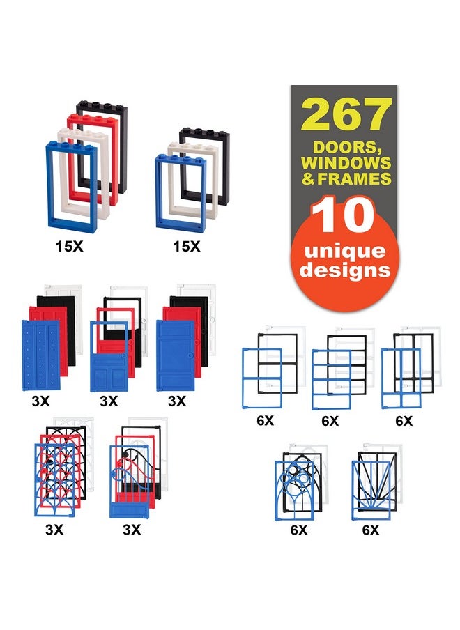 SCS Direct SCS Direct Windows, Doors, and Roof Bricks Set for Modular House Building - Includes Over 500 Pieces of Unique Doors and Windows - Tight Fit with All Major Brands  - Image 4