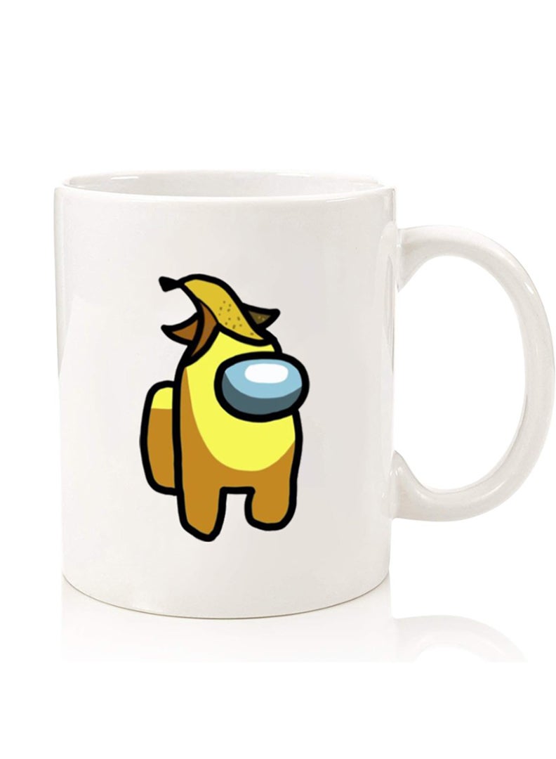 Theodor Premium Quality Two Sided Printed Coffee Mug Tea Cup For Home Office, Kids Men Women Among us Banana - Image 1