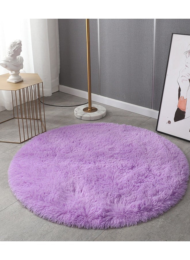 ZCM-HAPPY Upholstery Rug Fluffy Soft Bedroom Round Cushion 100x100cm  - Image 1