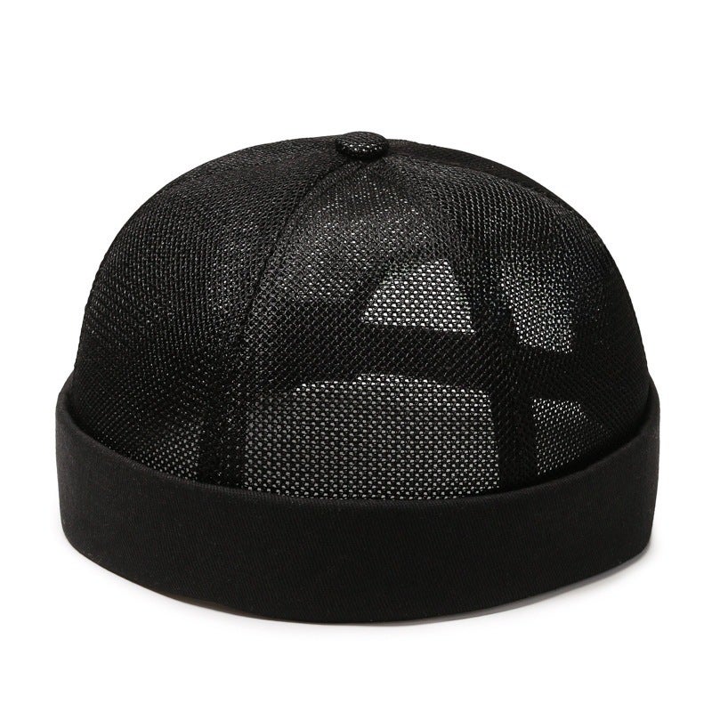 Summer Breathable Mesh Melon Cap Unisex Navy blue  - Image 3