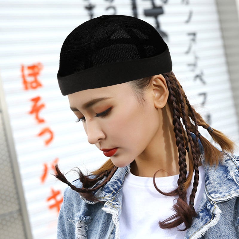 Summer Breathable Mesh Melon Cap Unisex Navy blue  - Image 5