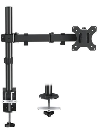 13-27"Single Monitor Stand Mount, Heavy-Duty Fully Adjustable Desk Clamp Arms for Computer Screens, Loads up to 17.6lbs per arm w/Swivel and Tilt, 75/100mm VESA, Black - pzsku/Z4EB6FF91438A3592B449Z/45/_/1700057478/95232f50-5327-4914-af74-6e80ef560136