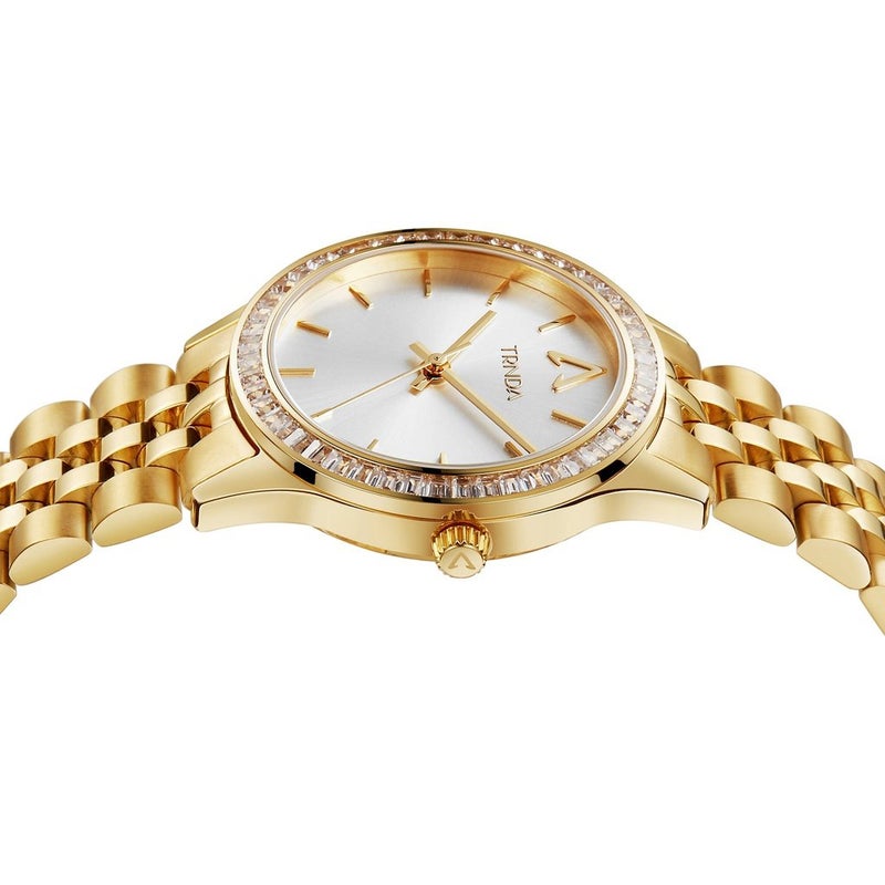 TRNDA Women's Watch with Gold Stainless Steel Case and Gold Stainless Steel Band - Image 3