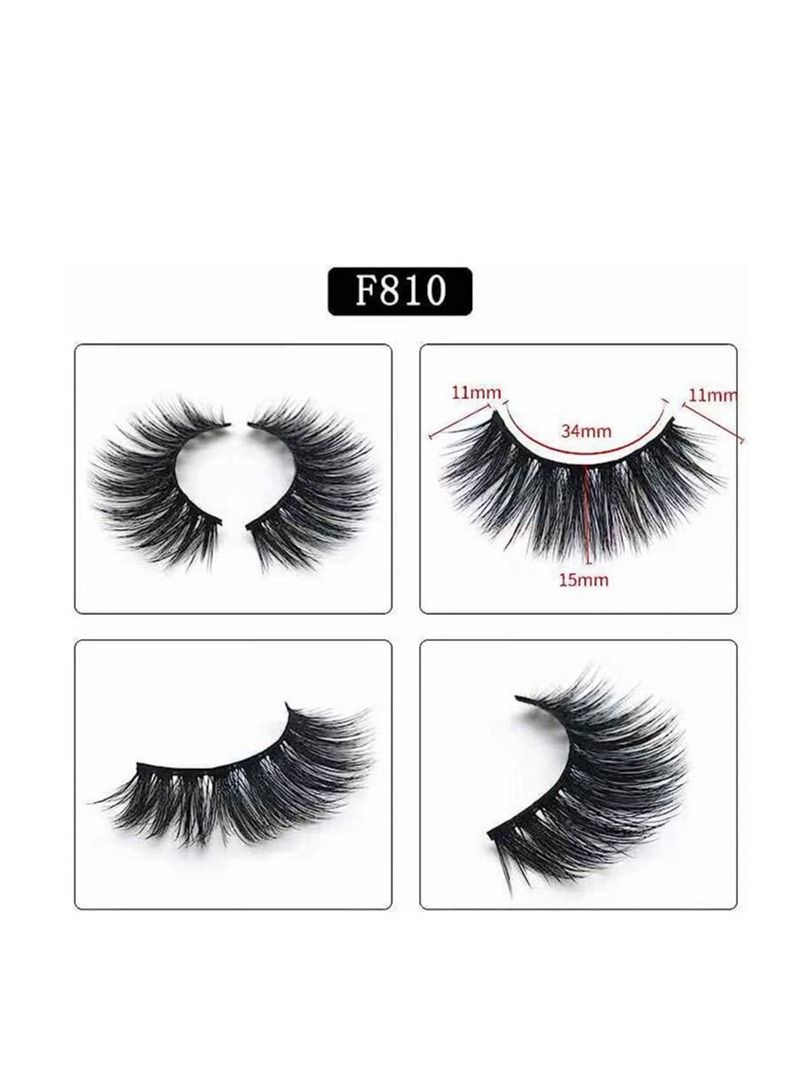 أوريتي 5 أزواج مختلفة من الرموش السميكة الطويلة القابلة لإعادة الاستخدام لتوسيع الرموش المكياج، يدويا طبيعية مظهر دراماتيكي الرموش - Image 2