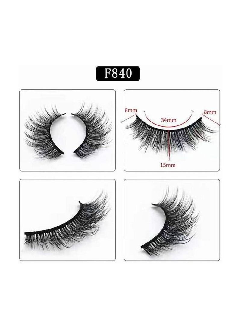 أوريتي 5 أزواج مختلفة من الرموش السميكة الطويلة القابلة لإعادة الاستخدام لتوسيع الرموش المكياج، يدويا طبيعية مظهر دراماتيكي الرموش - Image 5