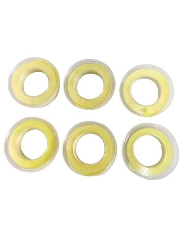 Generic Beauty Tool Teflon Tape Yellow 12mm x 10 Meter for Pipe Fittings Plumbing Aquarium Washing Machine Water Tap to fix Water Leak Pack of 6 PCS  - Image 2