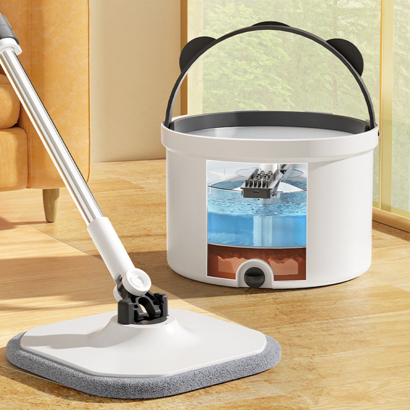 شاربدو أداة تنظيف الأرضيات المنزلية - ممسحة دوارة مع دلو وقطعتي قماش وارتفاع ممسحة قابل للتعديل - Image 2